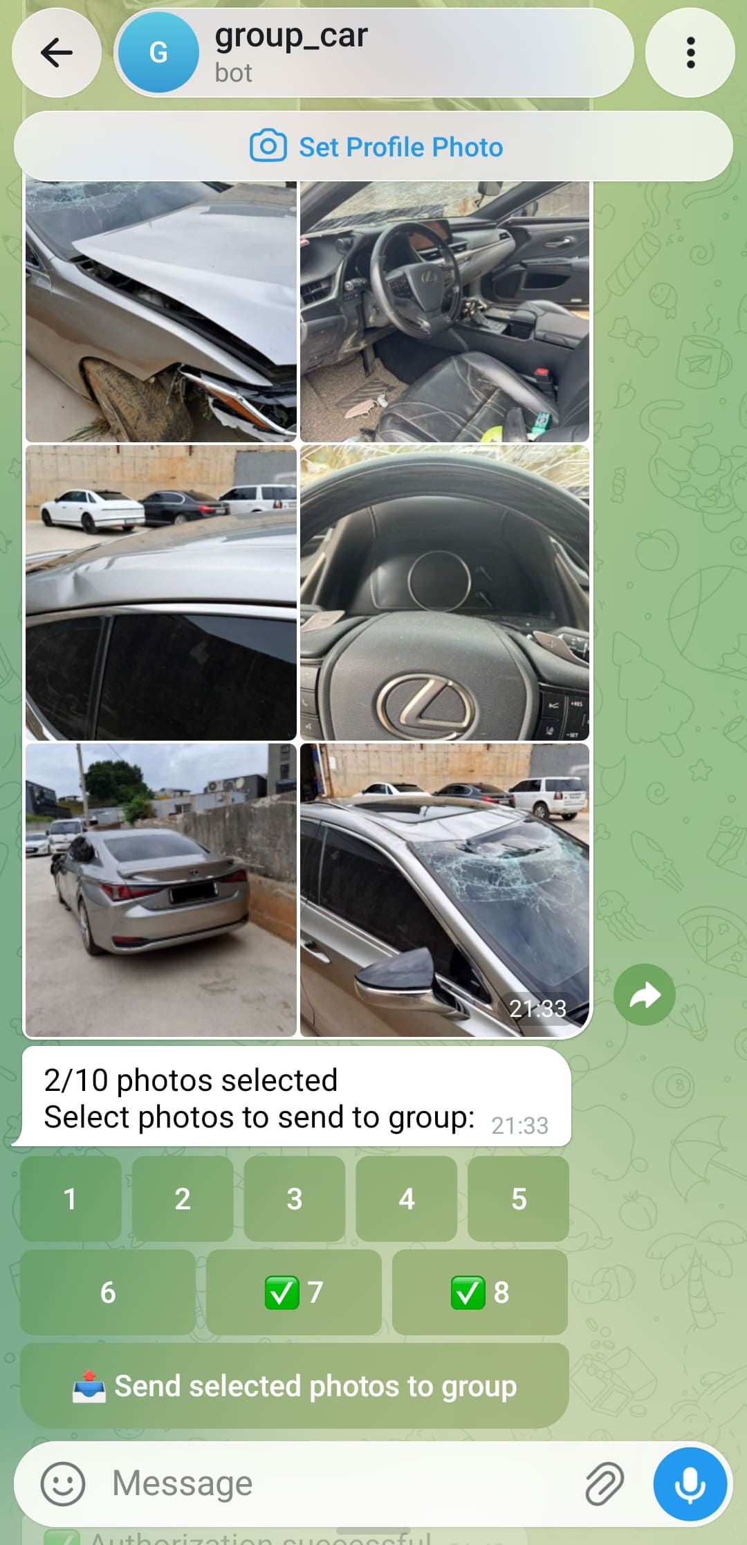 Telegram-бот для каналу Korea Damage Cars